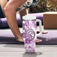 Polynesia Paisley Tumbler With Handle Mix Pink Polynesian Pattern