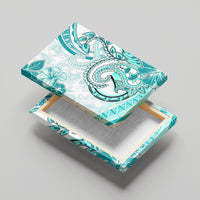 Polynesia Paisley Canvas Wall Art Mix Teal Polynesian Pattern