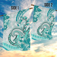 Polynesia Paisley Garden Flag Mix Teal Polynesian Pattern