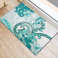 Polynesia Paisley Rubber Doormat Mix Teal Polynesian Pattern