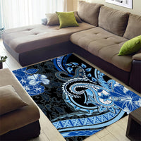 Polynesia Paisley Area Rug Mix Blue Polynesian Pattern