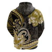 Polynesia Paisley Hoodie Mix Gold Polynesian Pattern LT05 - Polynesian Pride