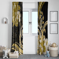 Polynesia Paisley Window Curtain Mix Gold Polynesian Pattern