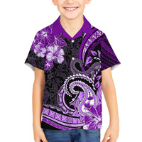 Polynesia Paisley Family Matching Summer Maxi Dress and Hawaiian Shirt Mix Purple Polynesian Pattern LT05 Son's Shirt Purple - Polynesian Pride