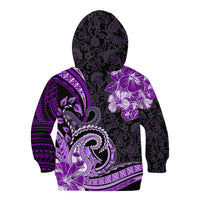 Polynesia Paisley Kid Hoodie Mix Purple Polynesian Pattern LT05 - Polynesian Pride