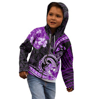 Polynesia Paisley Kid Hoodie Mix Purple Polynesian Pattern LT05 - Polynesian Pride