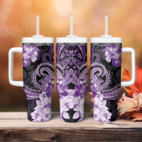 Polynesia Paisley Tumbler With Handle Mix Purple Polynesian Pattern