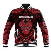 Personalised Easter Island Baseball Jacket Polynesian Pattern Emblem