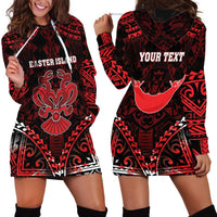 Personalised Easter Island Hoodie Dress Polynesian Pattern Emblem