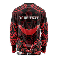 Personalised Easter Island Long Sleeve Shirt Polynesian Pattern Emblem