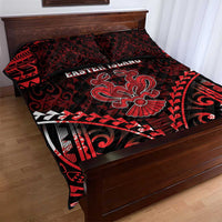 Easter Island Quilt Bed Set Polynesian Pattern Emblem