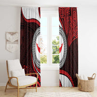 Easter Island Window Curtain Moai Statues Polynesian Style