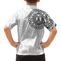 New Zealand Aotearoa Family Matching Short Sleeve Bodycon Dress and Hawaiian Shirt Maori Te Mata O Rongokako LT05 - Polynesian Pride