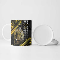 Hawaii Kuhio The Citizen Prince Ceramic Mug Gold Polynesian Tribal Tattoo