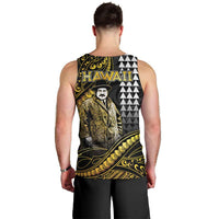 Hawaii Kuhio The Citizen Prince Men Tank Top Gold Polynesian Tribal Tattoo