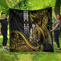 Hawaii Kuhio The Citizen Prince Quilt Gold Polynesian Tribal Tattoo