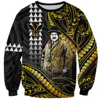 Hawaii Kuhio The Citizen Prince Sweatshirt Gold Polynesian Tribal Tattoo