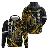 Hawaii Kuhio The Citizen Prince Zip Hoodie Gold Polynesian Tribal Tattoo