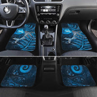 New Zealand Matariki Car Mats Maori Koru With Humpback Whale Blue