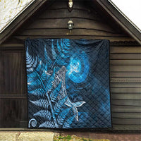 New Zealand Matariki Quilt Maori Koru With Humpback Whale Blue