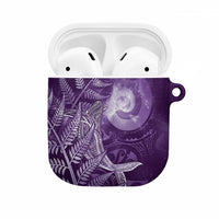 New Zealand Matariki AirPods Case Maori Koru With Humpback Whale Purple