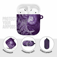 New Zealand Matariki AirPods Case Maori Koru With Humpback Whale Purple