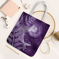 New Zealand Matariki Tote Bag Maori Koru With Humpback Whale Purple