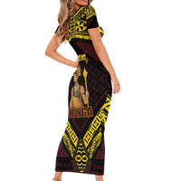 Tonga First King Family Matching Short Sleeve Bodycon Dress and Hawaiian Shirt Ahoeitu Know Your Roots LT05 - Polynesian Pride
