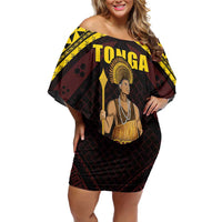 Tonga First King Off Shoulder Short Dress Ahoeitu Know Your Roots