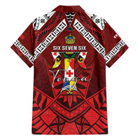 Tonga Emancipation Day Family Matching Tank Maxi Dress and Hawaiian Shirt Tongan Kupesi Pattern