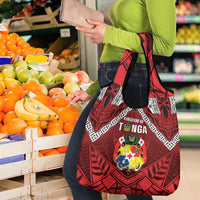 Tonga Emancipation Day Grocery Bag Tongan Kupesi Pattern