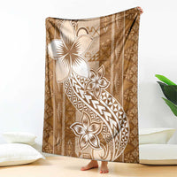 Tonga Kupesi Ngatu Blanket Vintage Brown Plumeria