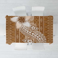 Tonga Kupesi Ngatu Tablecloth Vintage Brown Plumeria