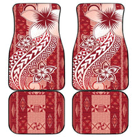 Tonga Kupesi Ngatu Car Mats Vintage Red Plumeria