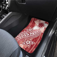 Tonga Kupesi Ngatu Car Mats Vintage Red Plumeria