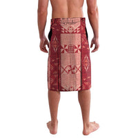 Tonga Kupesi Ngatu Lavalava Vintage Red Plumeria