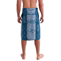 Tonga Kupesi Ngatu Lavalava Vintage Blue Plumeria