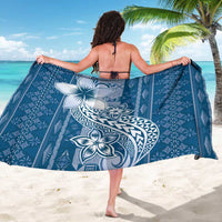 Tonga Kupesi Ngatu Sarong Vintage Blue Plumeria
