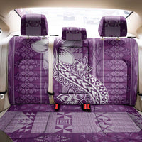 Tonga Kupesi Ngatu Back Car Seat Cover Vintage Purple Plumeria