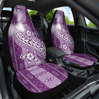 Tonga Kupesi Ngatu Car Seat Cover Vintage Purple Plumeria