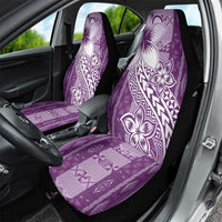 Tonga Kupesi Ngatu Car Seat Cover Vintage Purple Plumeria