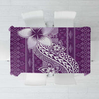 Tonga Kupesi Ngatu Tablecloth Vintage Purple Plumeria