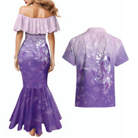 Lupus Awareness Month Couples Matching Mermaid Dress and Hawaiian Shirt Polynesian Style
