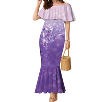 Lupus Awareness Month Family Matching Mermaid Dress and Hawaiian Shirt Polynesian Style LT05 Mom's Dress Lilac - Polynesian Pride