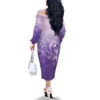 Lupus Awareness Month Family Matching Off The Shoulder Long Sleeve Dress and Hawaiian Shirt Polynesian Style LT05 - Polynesian Pride