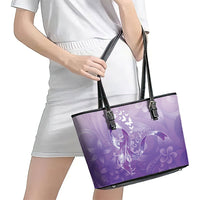 Lupus Awareness Month Leather Tote Bag Polynesian Style