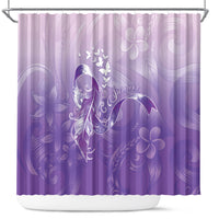 Lupus Awareness Month Shower Curtain Polynesian Style