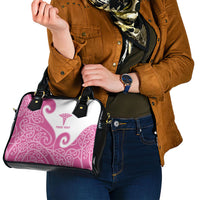 Personalised New Zealand Nurse Shoulder Handbag Maori Koru Pink Version
