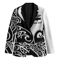 Personalised New Zealand Nurse Blazer Maori Koru Black Version