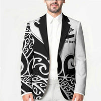 Personalised New Zealand Nurse Blazer Maori Koru Black Version